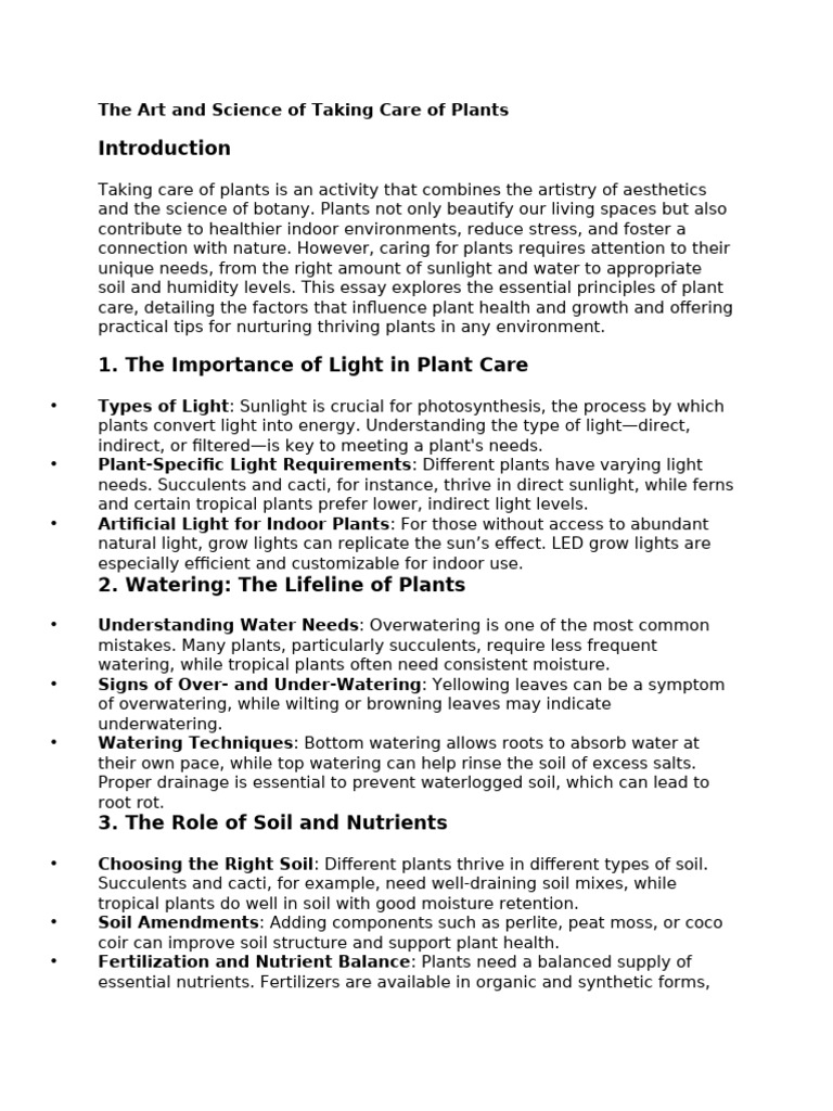 Plants I Pdf Plants Soil