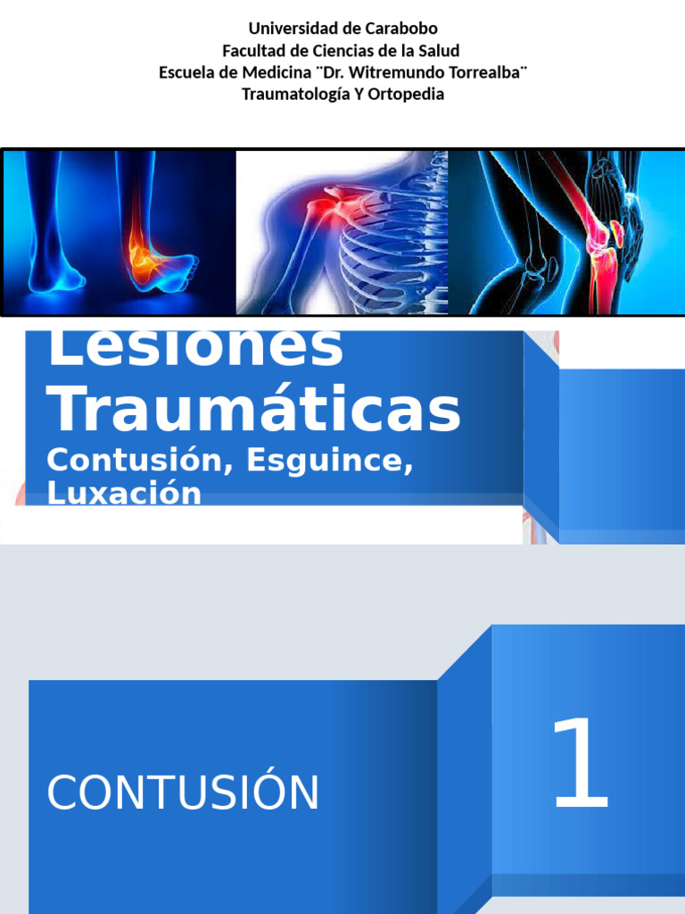 Lesiones Traumáticas: Contusión, Esguince y Luxación | PDF | Tobillo ...