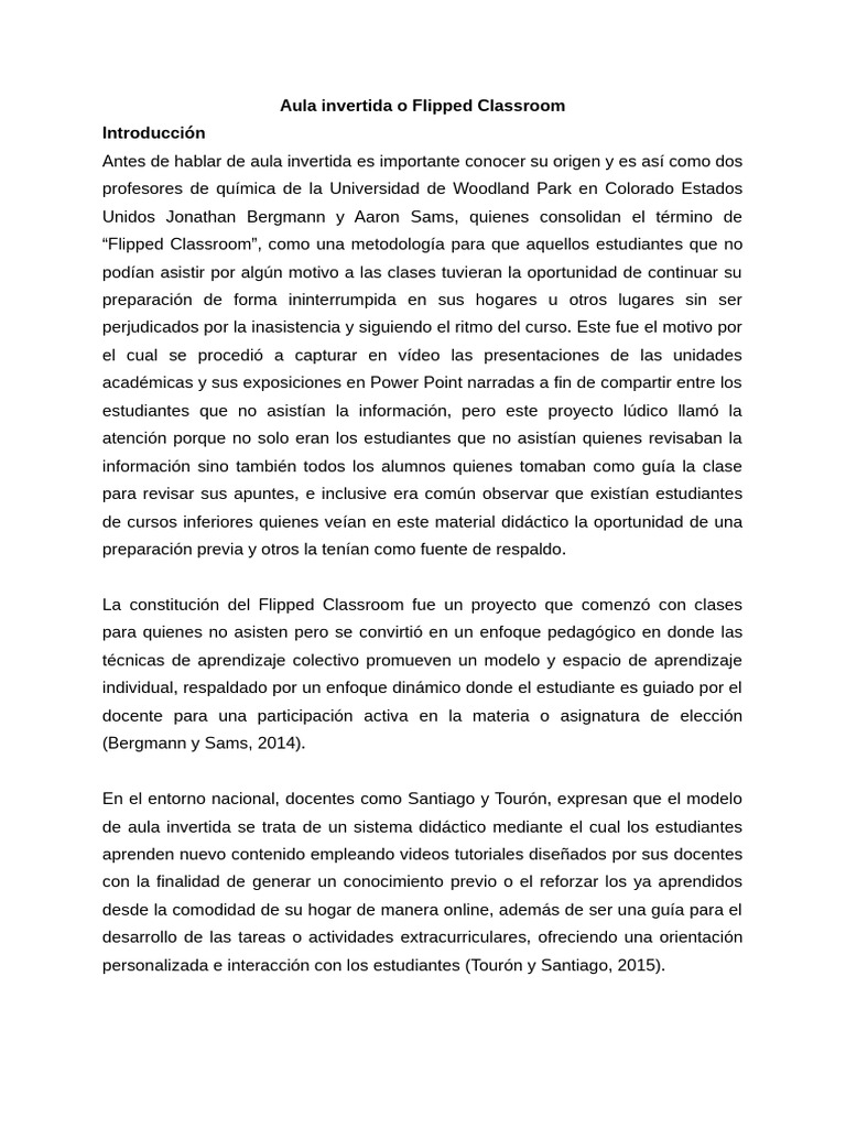 Aula Invertida: Metodología Flipped Classroom | PDF | Enseñando | Maestros