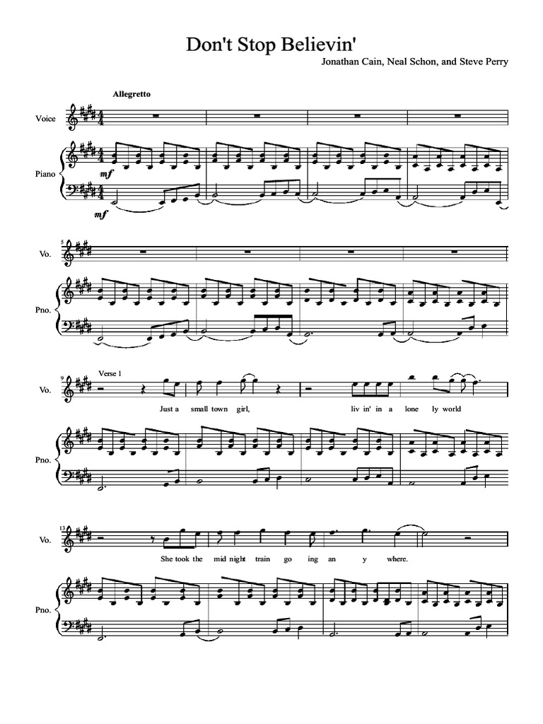 Dont Stop Believin - Compress | PDF | American Rock Musicians | Music