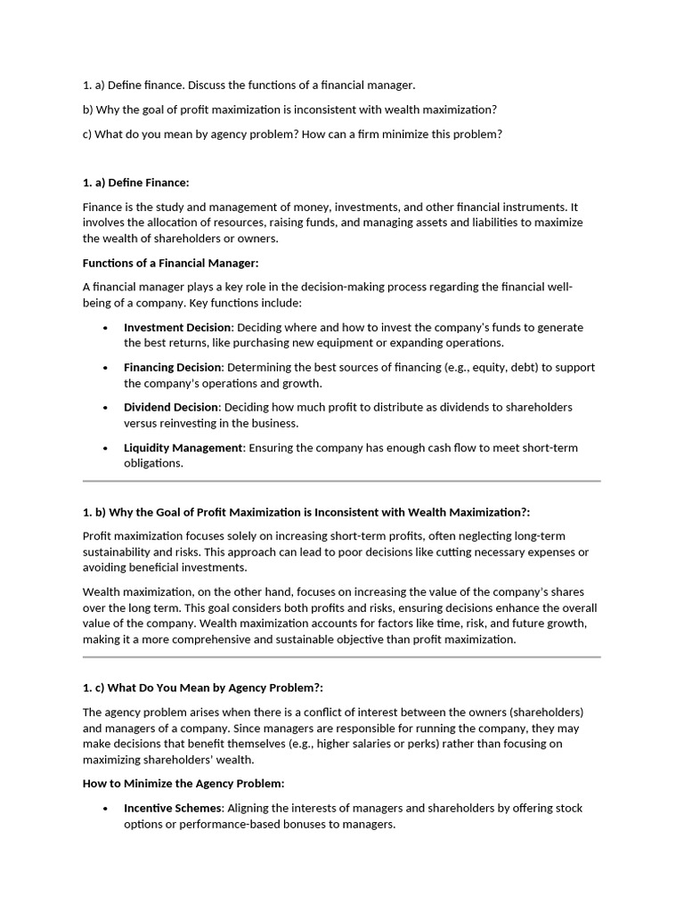 Principle of Finance | PDF | Present Value | Investing