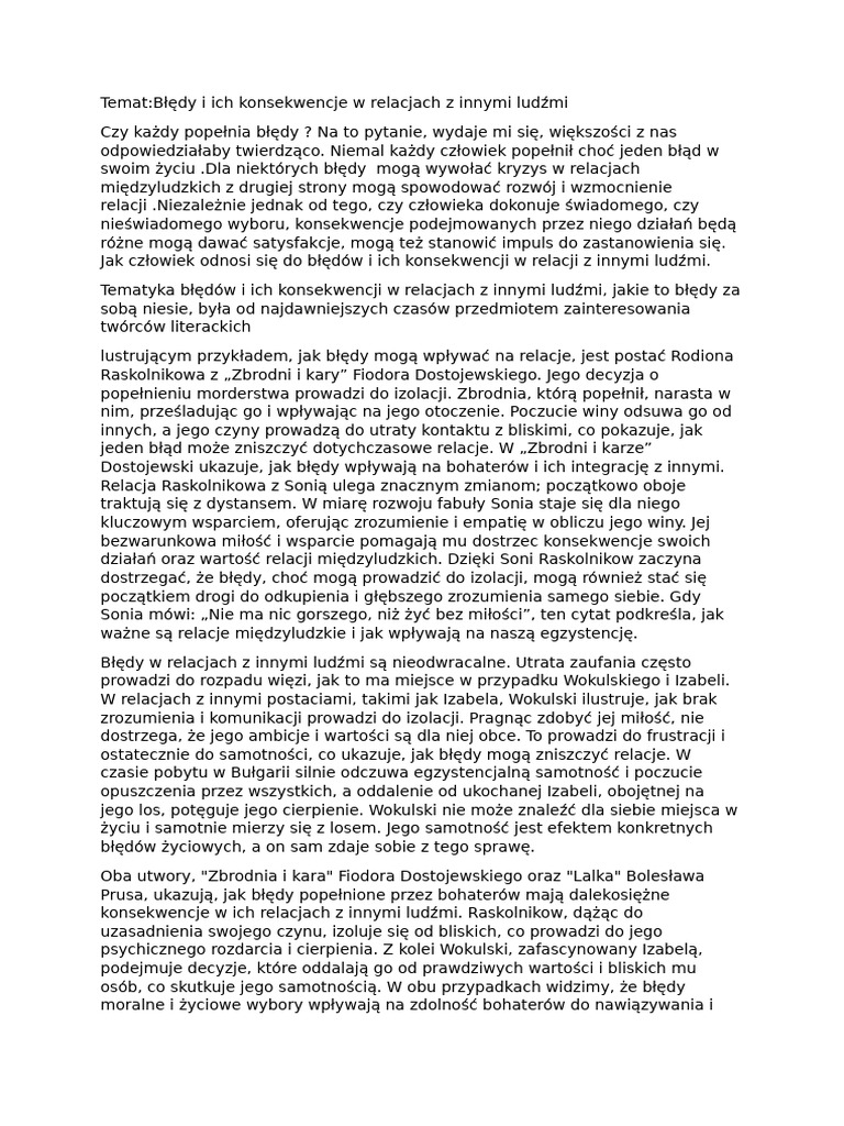Polski Rozprawka | PDF