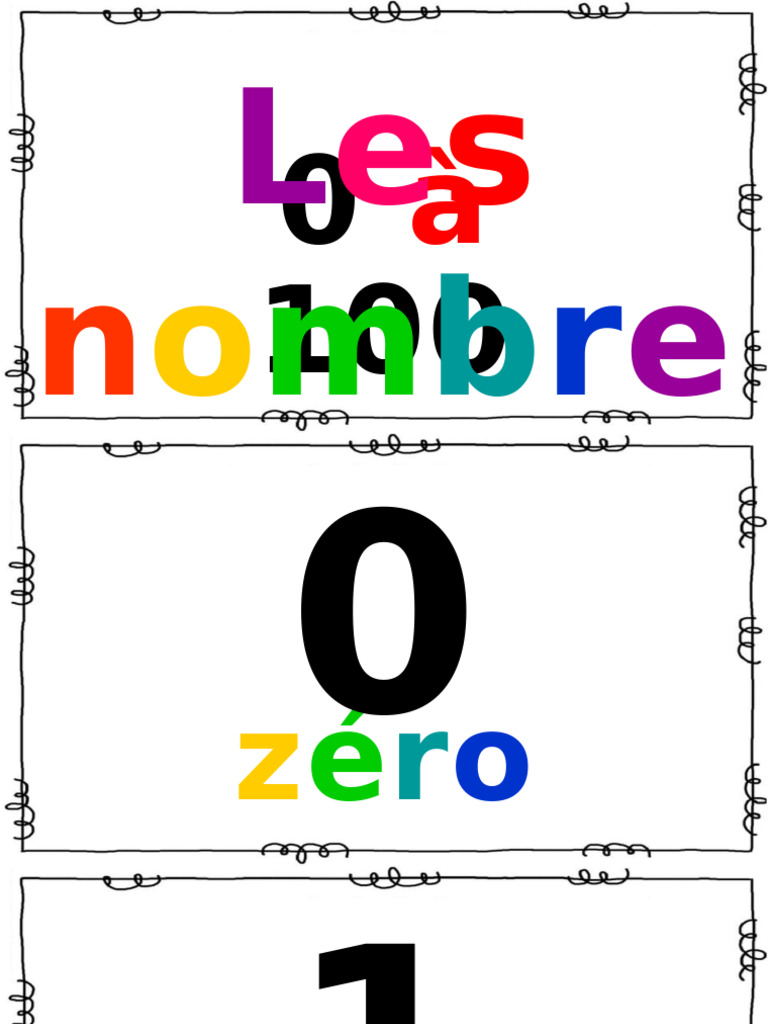 Nombres de 0 à 100 en lettres | PDF