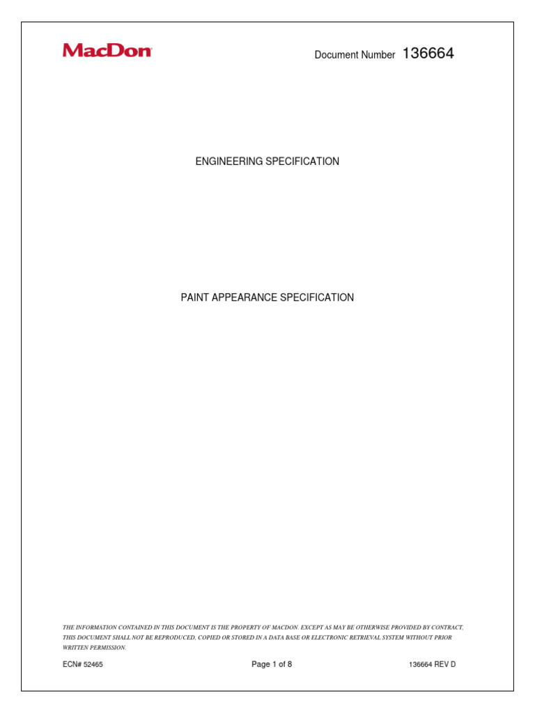 Paint Appearance Specification Guide | PDF | Paint | Specification ...