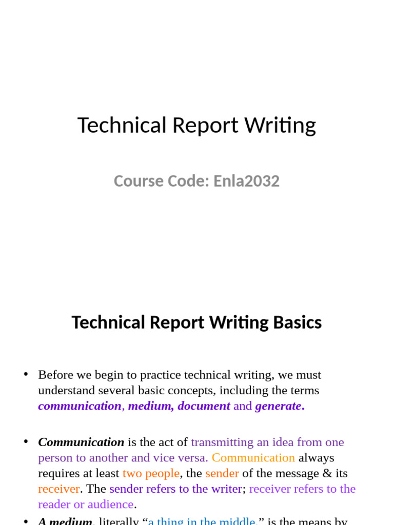Technical Report Writing Essentials | PDF | Memorandum | Résumé