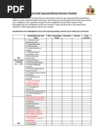 Edexcel A Level Biology Topic Checklist | PDF | Biology | Cell (Biology)