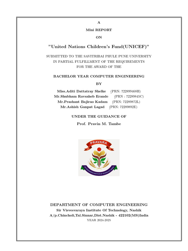 Unicef Csdf Mini Project 1 Pdf Wash Child Mortality