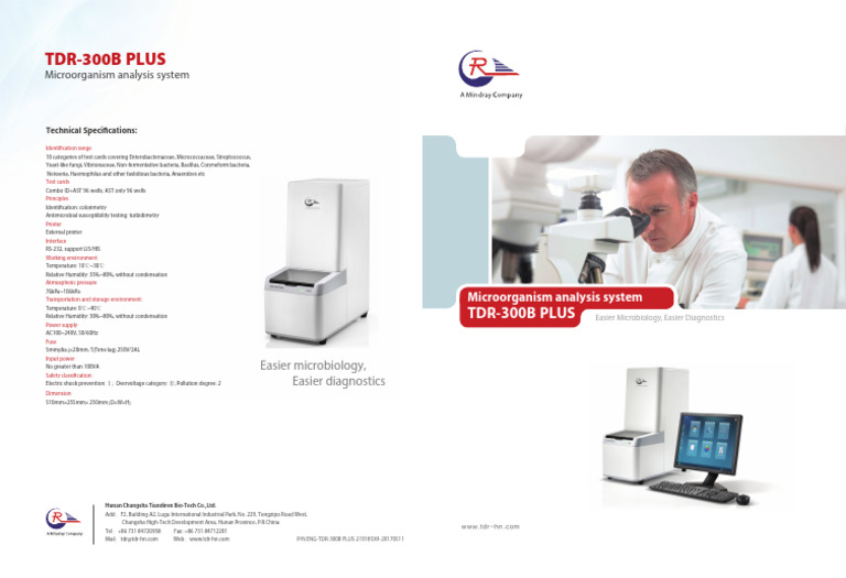 TDR-300B PLUS Microorganism Analyzer | PDF