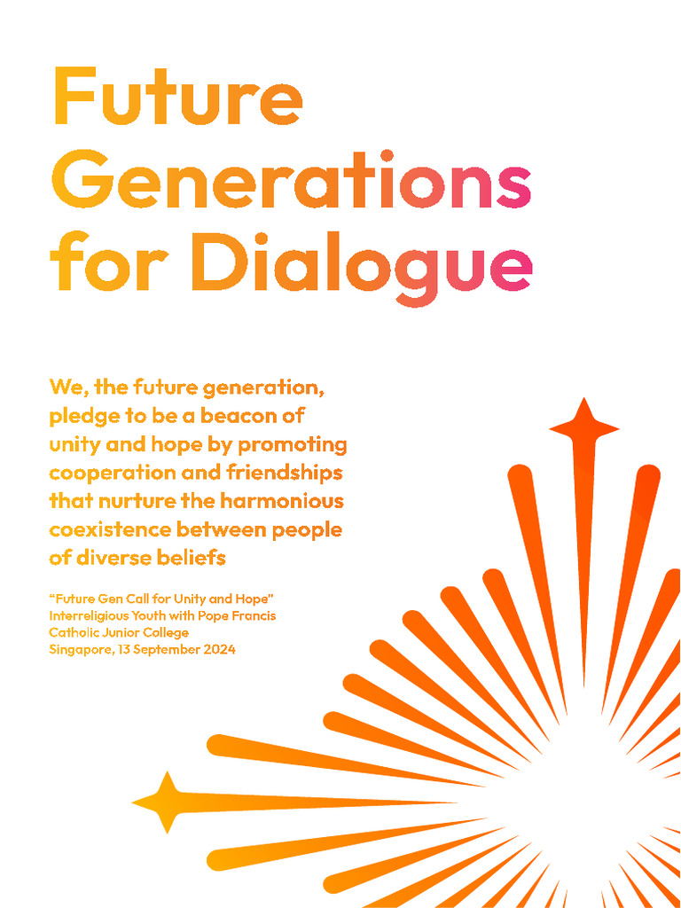 Future Generations for Unity and Hope | PDF | Interfaith Dialogue ...