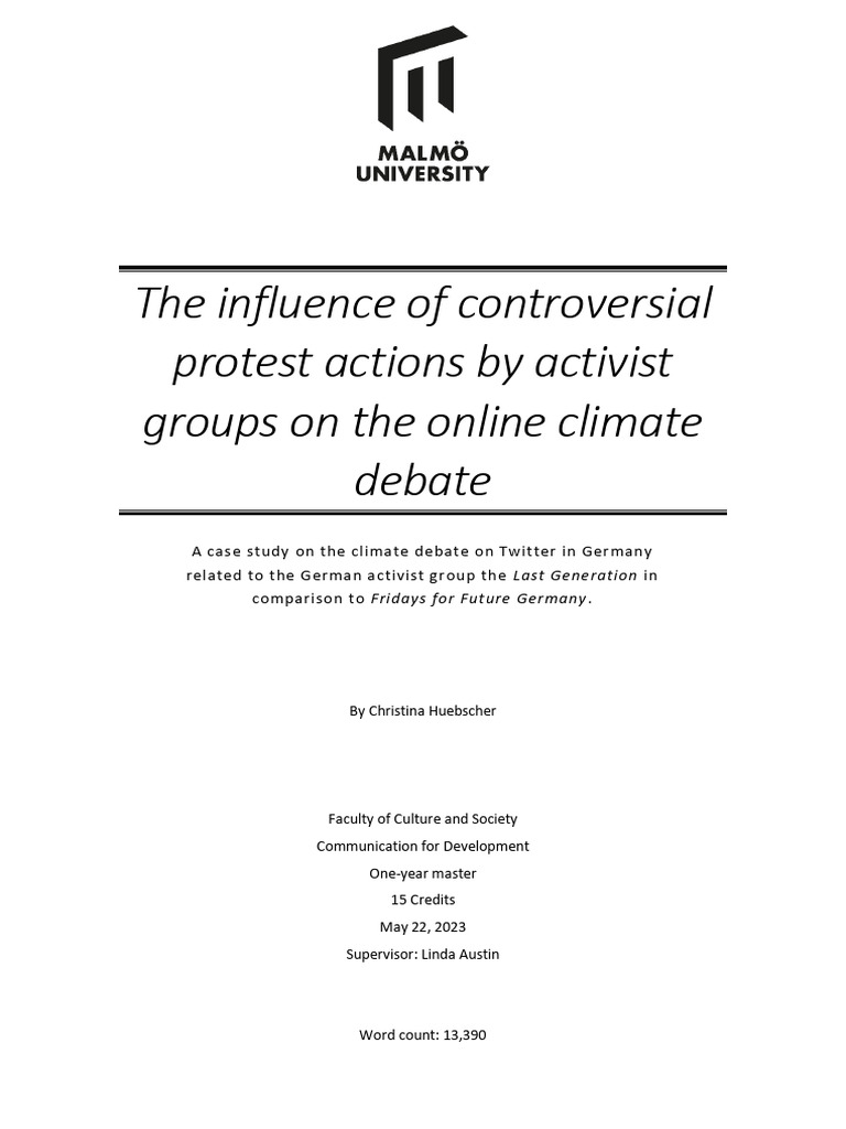 Activist Impact on Germany's Climate Debate | PDF | Attitude ...