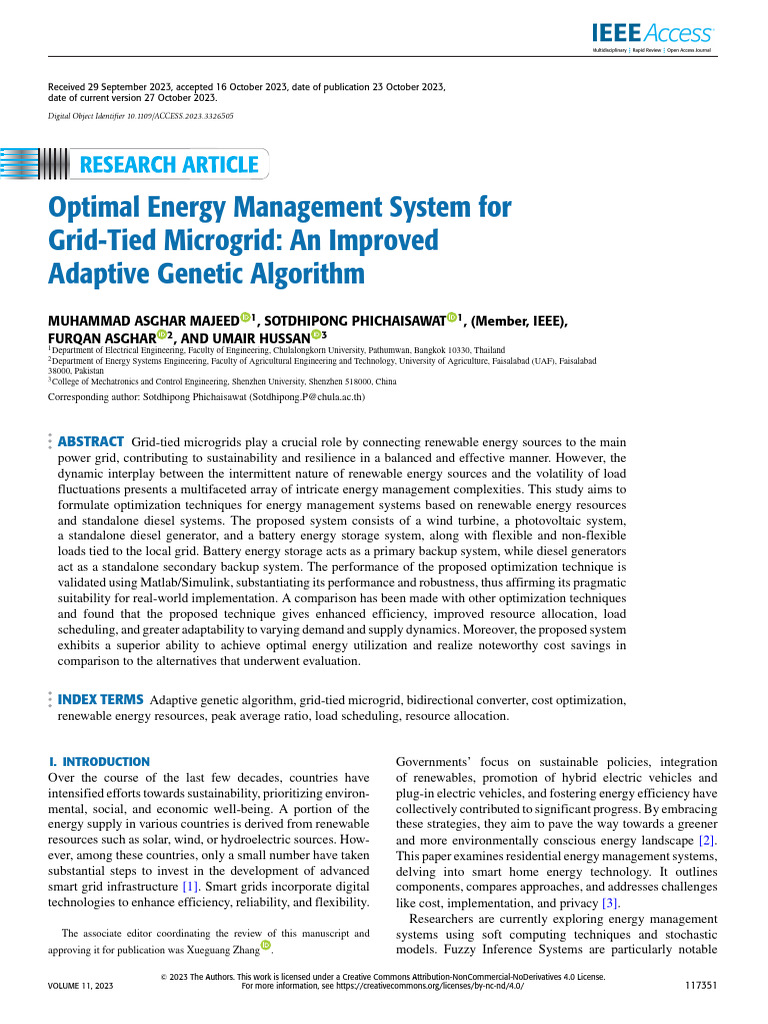 Optimal Energy Management System For | PDF | Distributed Generation ...