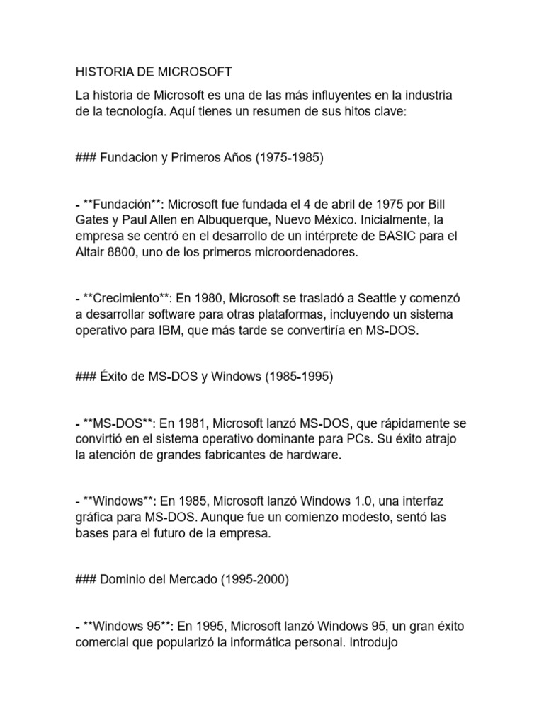 Fundación de Microsoft en 1975 | PDF | Microsoft | Microsoft Windows