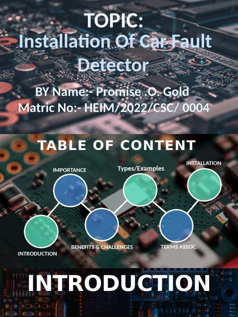 Installation of Automobile Fault Detector | PDF | Sensor | Car