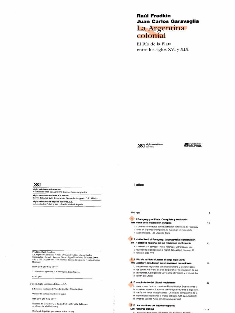 Fradkin Raul y Juan Carlos Garavaglia La Argentin - 231109 - 180820 | PDF