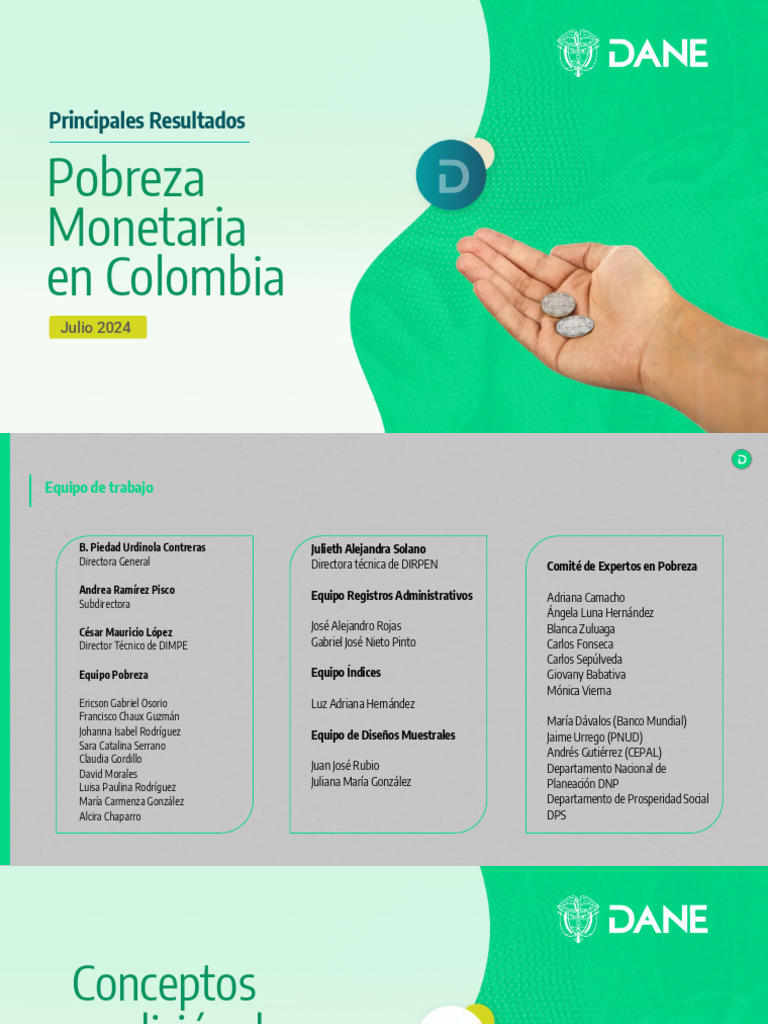 DANE Revelo Reduccion de La Pobreza Monetaria en Colombia Durante 2023 ...