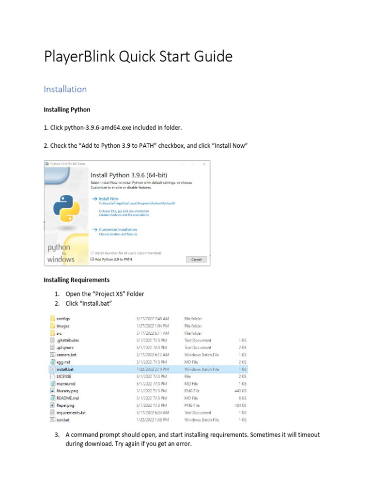 PlayerBlink Python Installation Guide | PDF | Command Line Interface ...