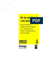 De Las Palabras A Los Hechos. Hacer Realidad La Prohibición Del Comercio en Instrumentos de Tortura Impuesta Por La Unión Europea