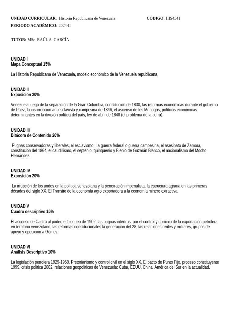 Historia Republicana de Venezuela | PDF