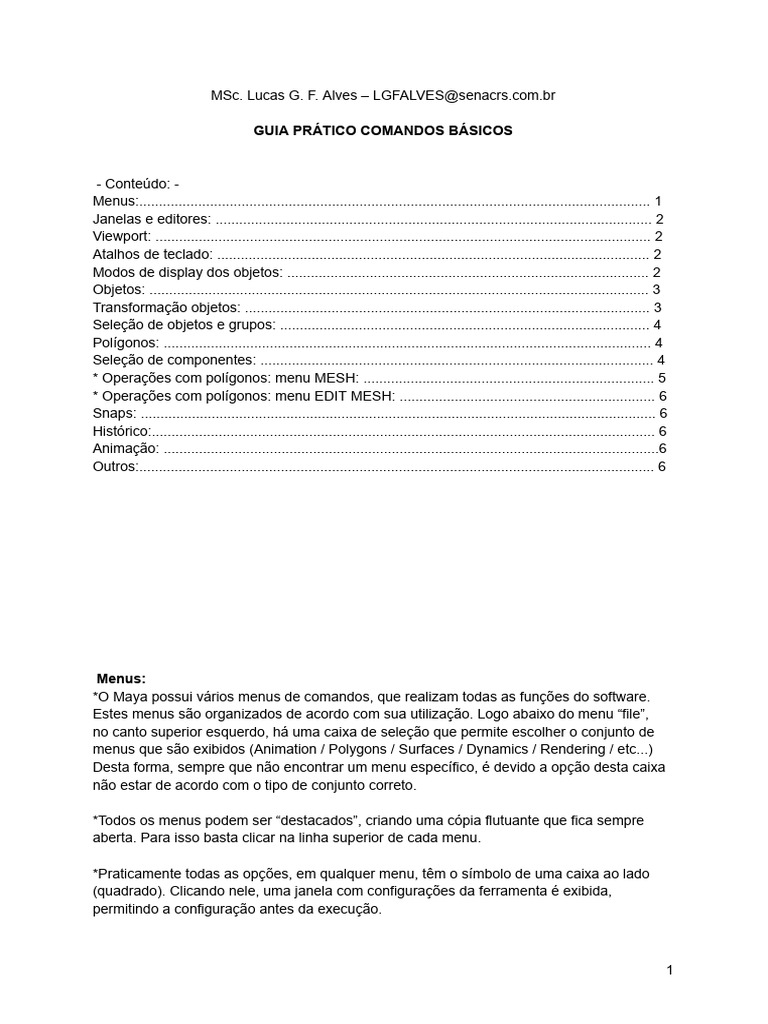 Guia Prático Comandos Básicos | PDF | Teclado de computador | Botão Ctrl