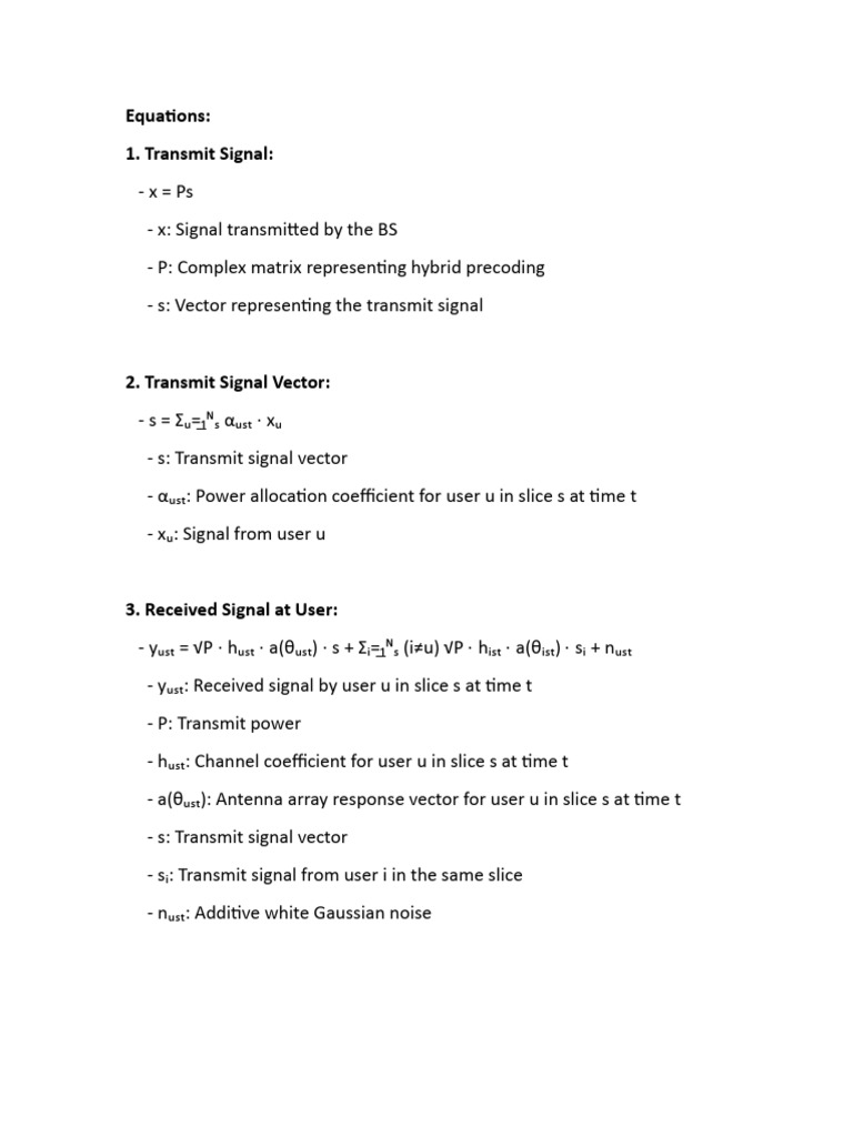 Equations | PDF