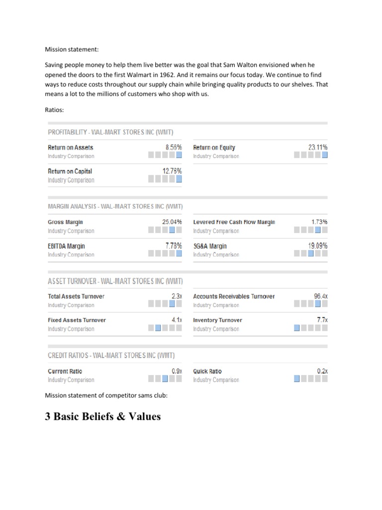 3 Basic Beliefs & Values Download Free PDF Target Corporation Walmart