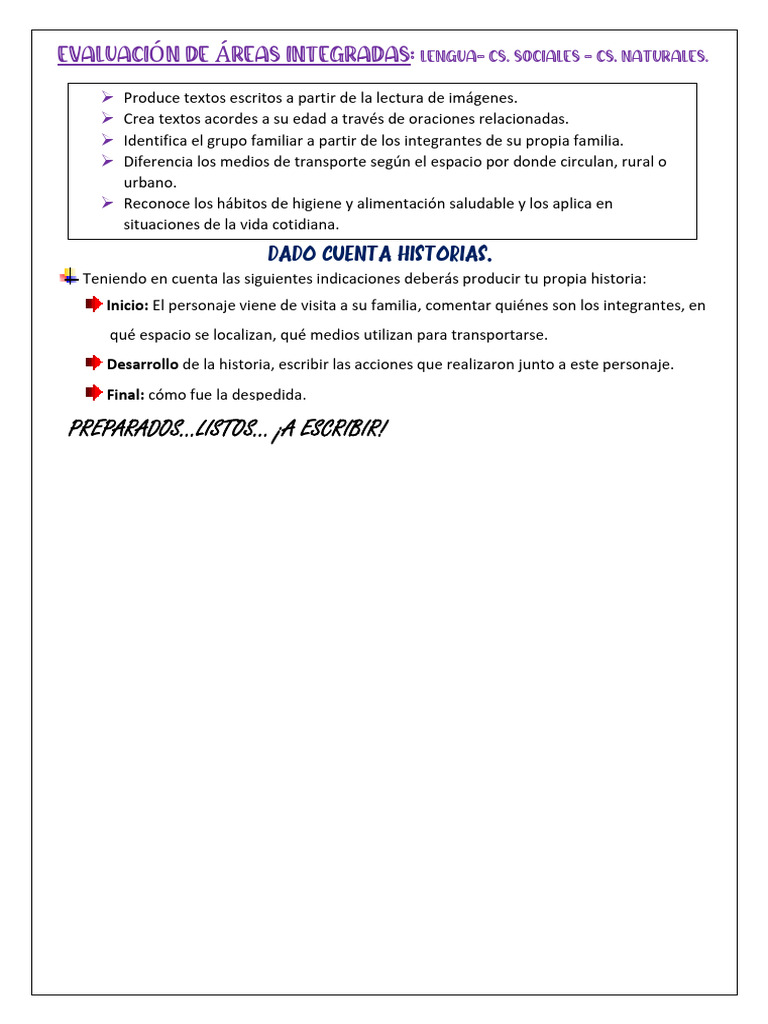 1-Evaluación Areas Integradas. | PDF