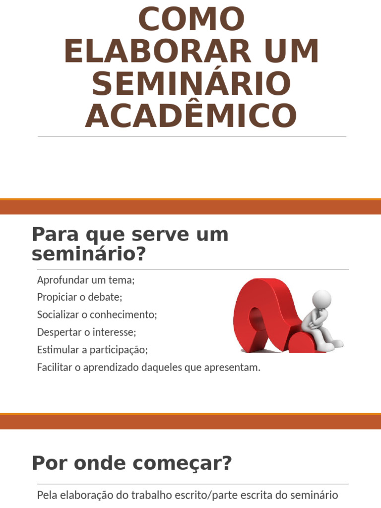 Aula 2 - Como Elaborar Um Seminário Acadêmico e Manuseio Da BVS | PDF ...