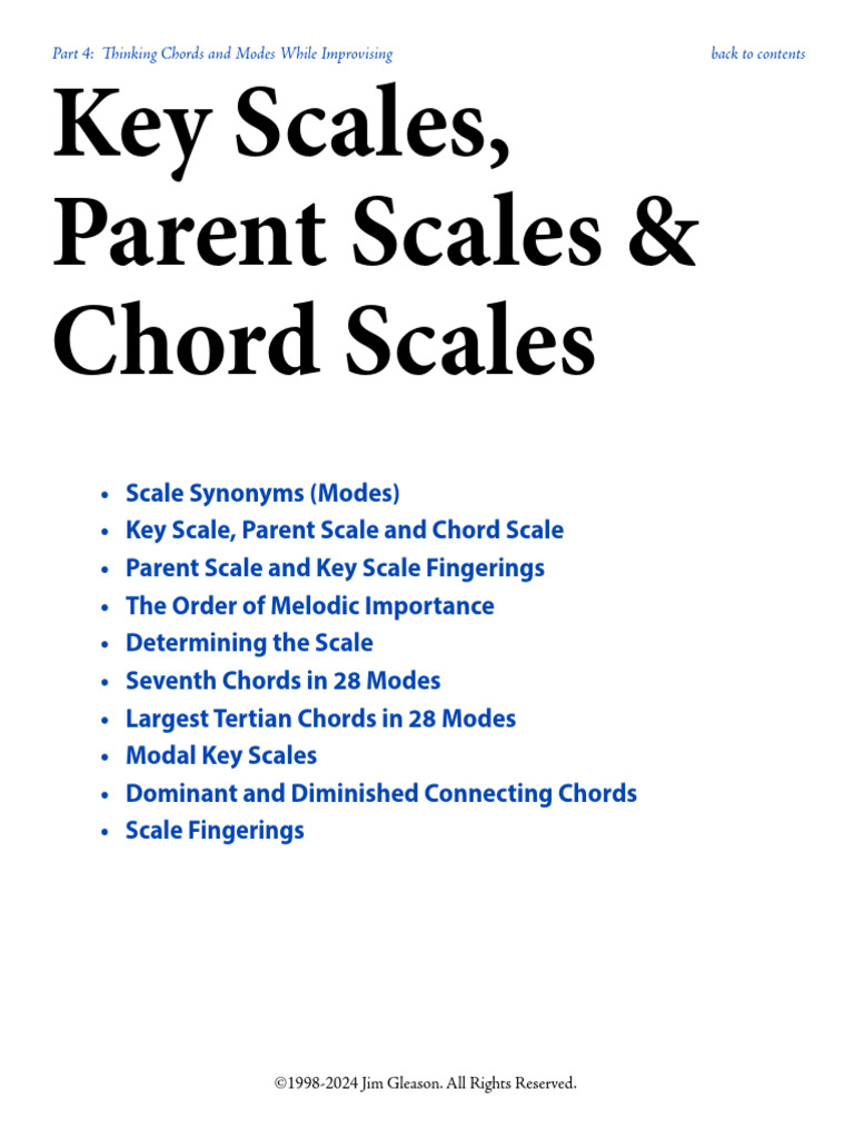 Parent Scales and Modes Explained | PDF | Mode (Music) | Minor Scale