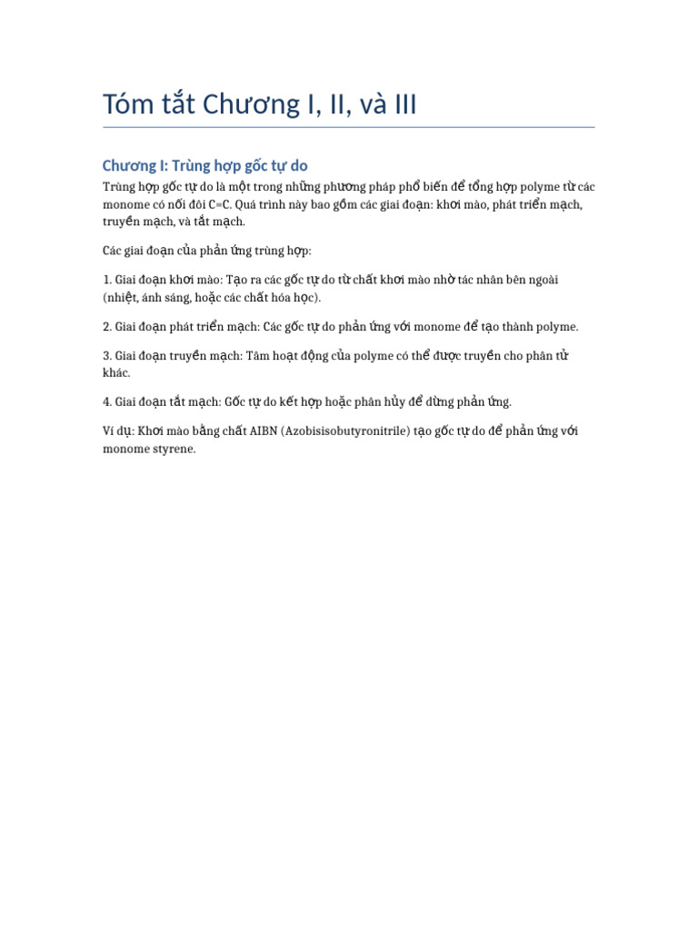 Tom Tat Chuong I Ii Iii On Thi Pdf