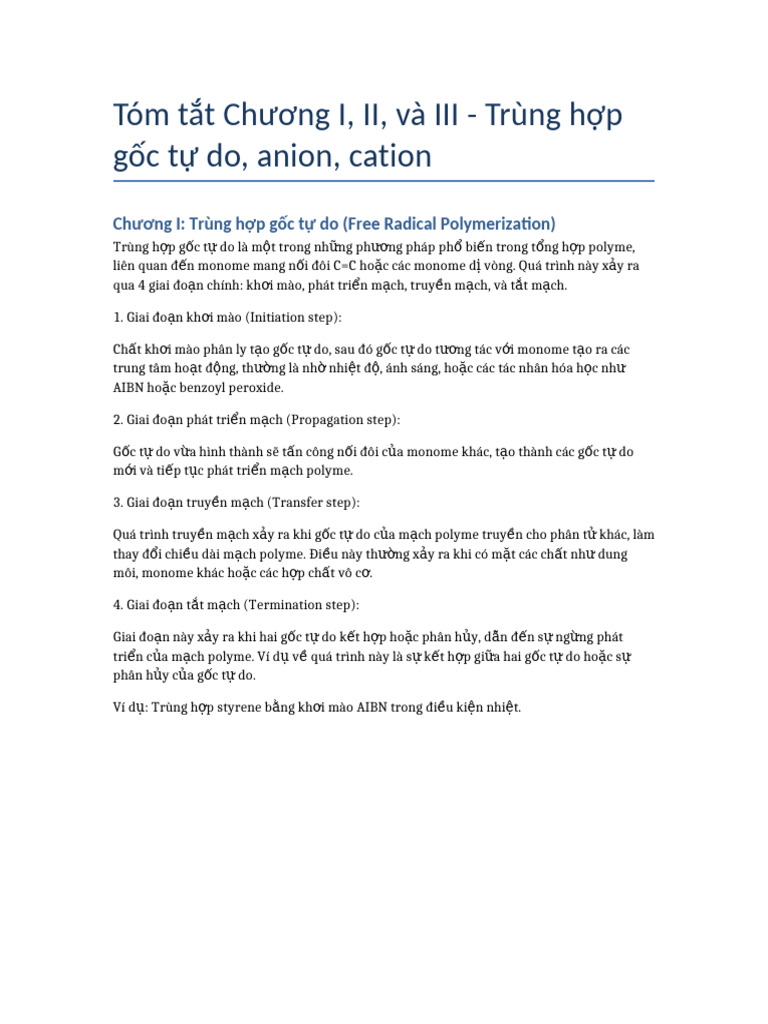 Tom Tat Chi Tiet Chuong I Ii Iii On Thi Pdf