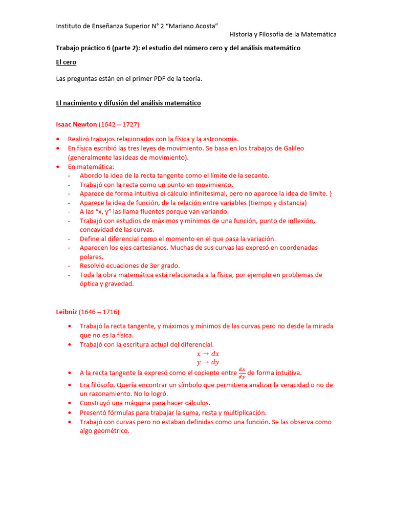 TP6 2 | PDF | Gottfried Wilhelm Leibniz | Enseñanza de matemática