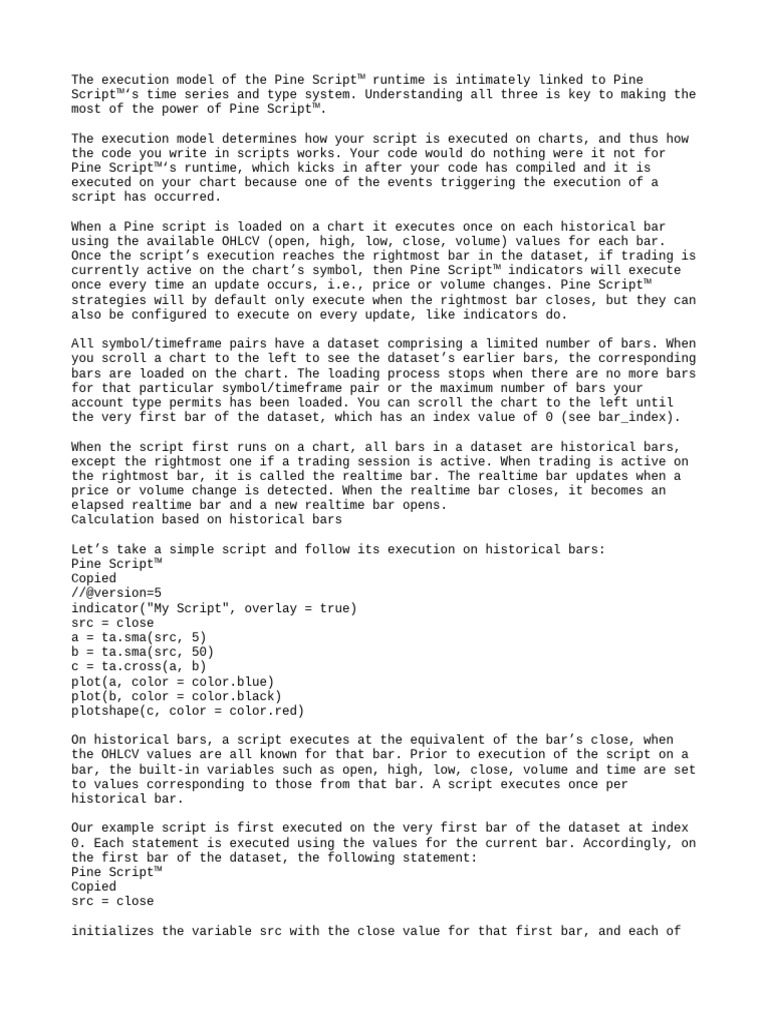 Pine Script Execution Model Overview | PDF | Parameter (Computer ...