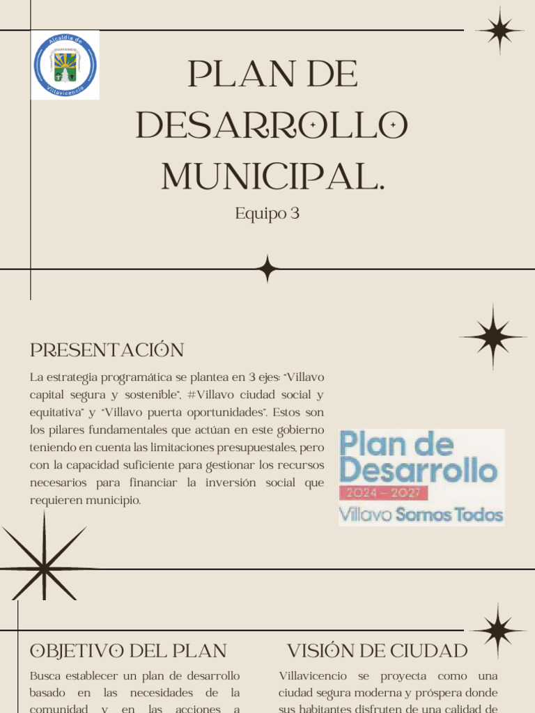 Plan de Desarrollo Municipal Villavicencio 2024-2027 | PDF ...