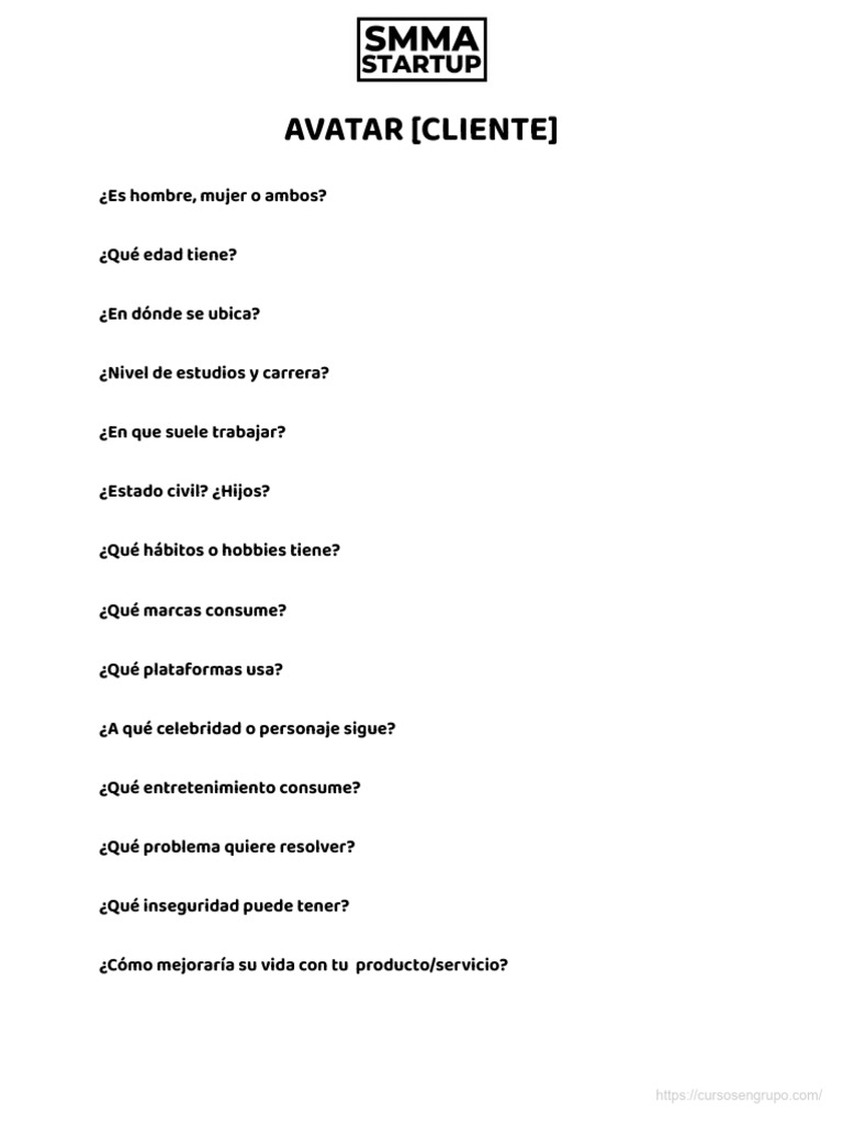 DEFINE TU AVATAR PDF