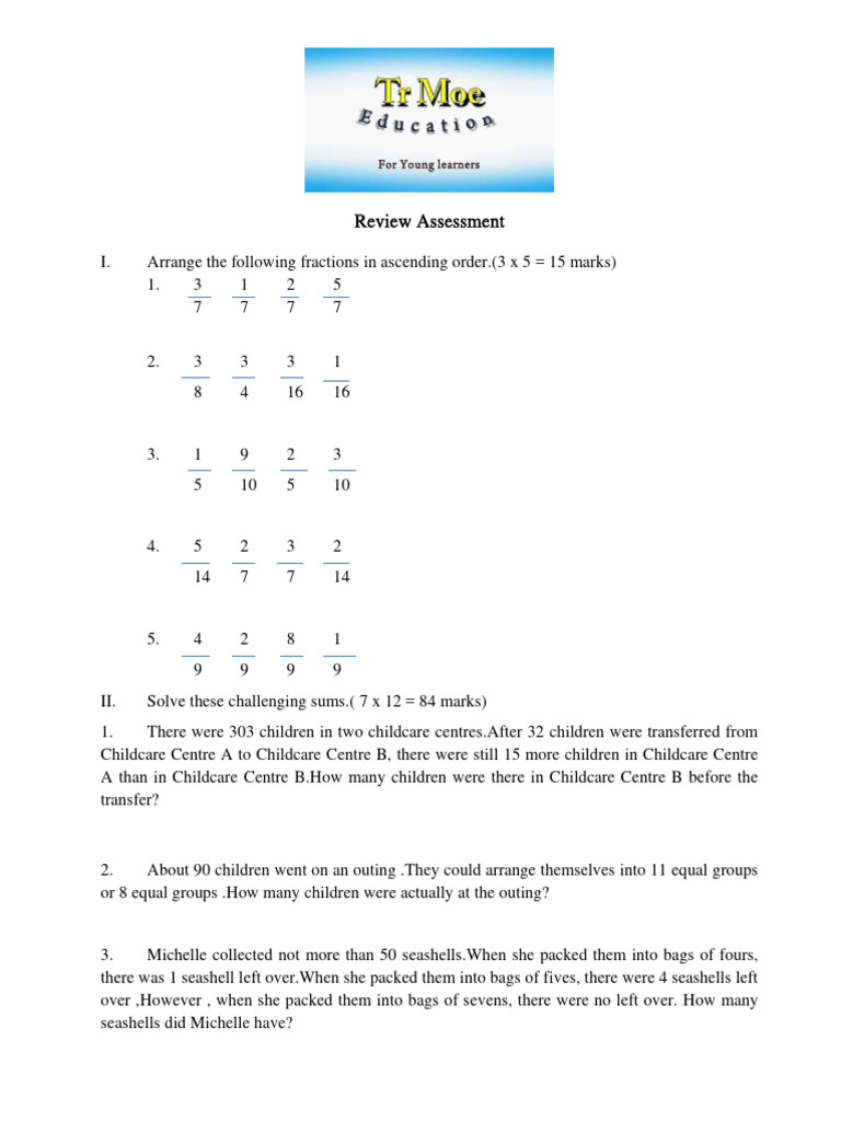 P3 Mathematics Challenge Questions | PDF