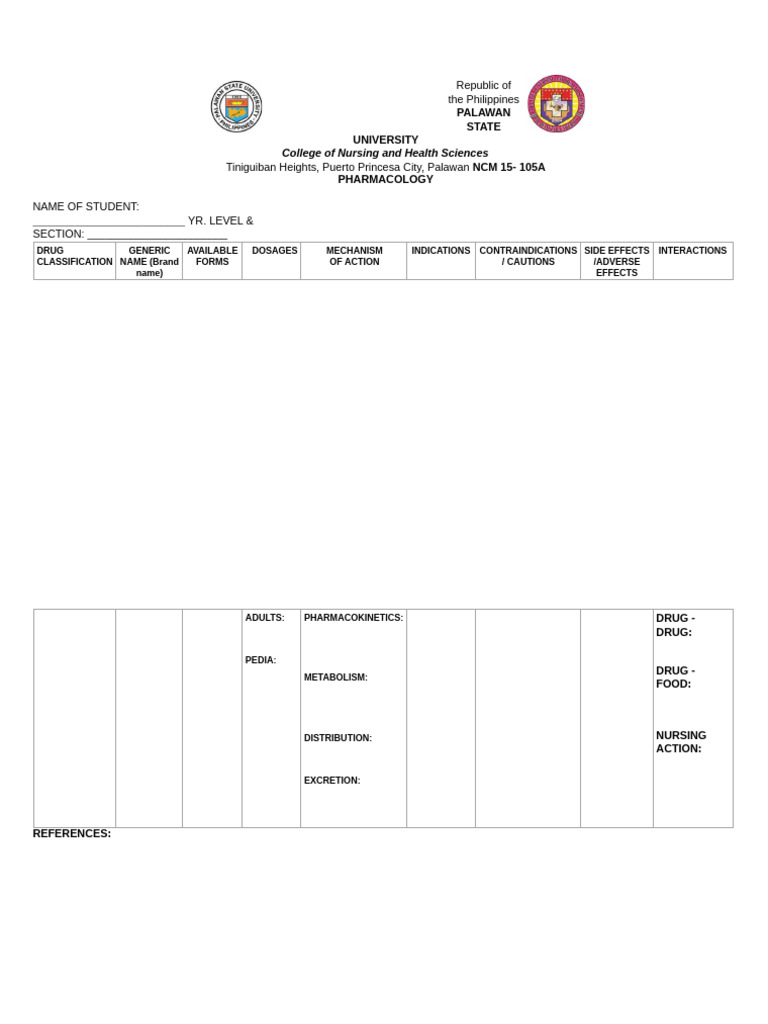 Drug Study Format Template | PDF