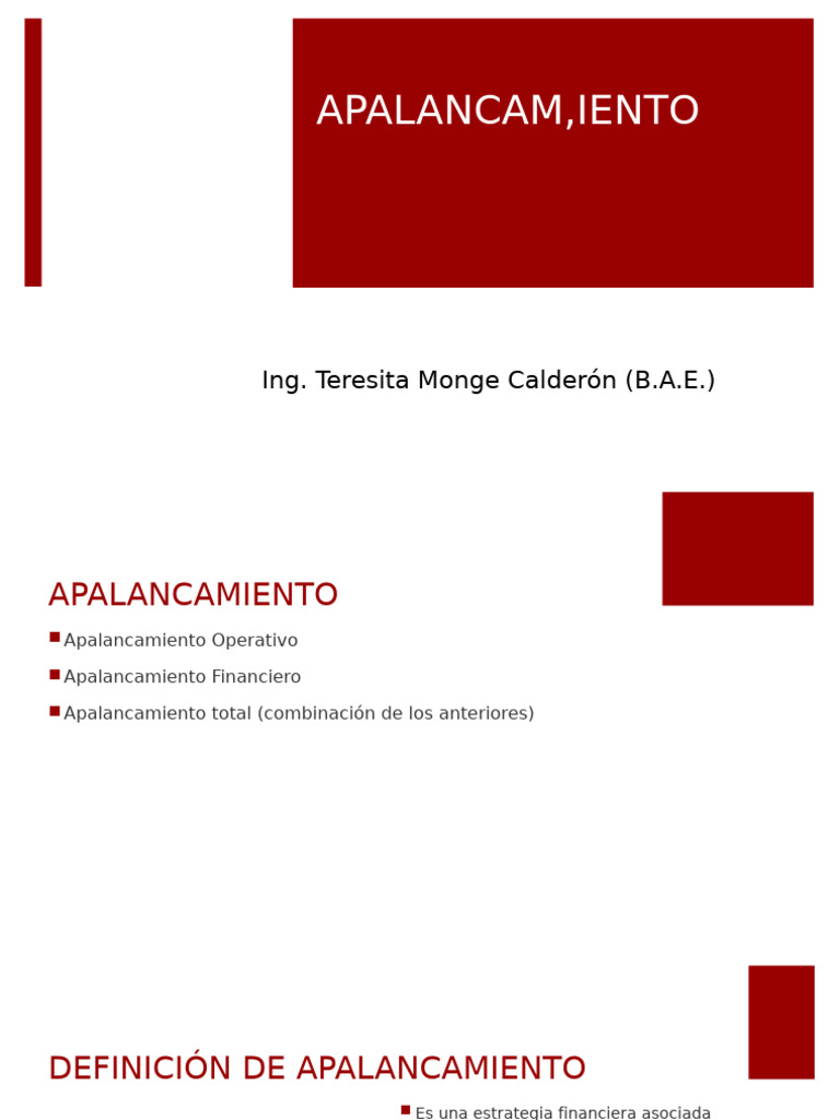 Tipos y Riesgos del Apalancamiento Financiero | PDF | Apalancamiento ...