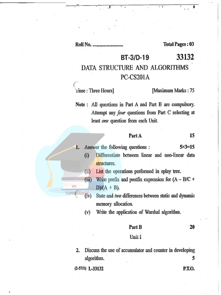 Daa 2019 Kuk Cse 3RD Sem | PDF