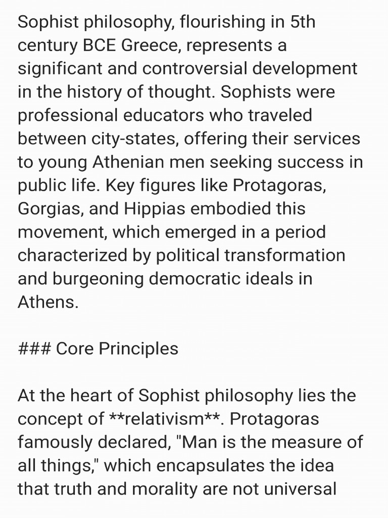 Sophist Philosophy | PDF