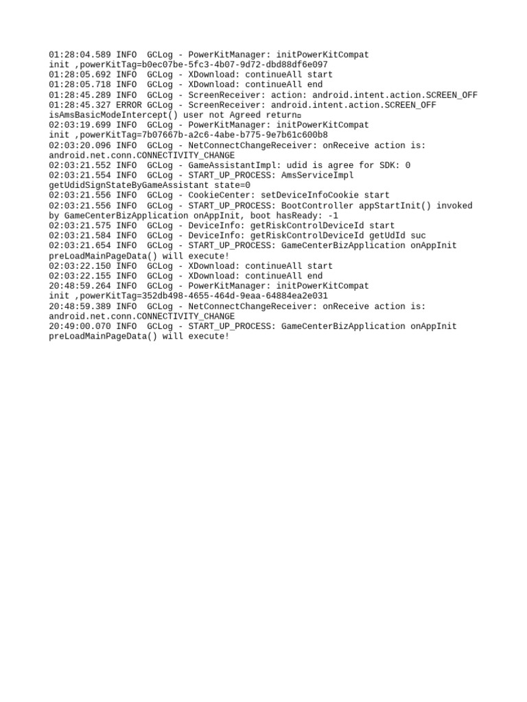 Android App Initialization Logs | PDF | Computers