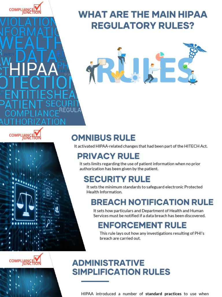 Identify What Are The Main Hipaa Rules