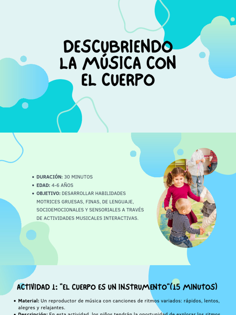 Actividad De Música Para Niños Pdf