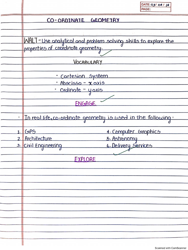 Co-Ordinate Geometry NB | PDF