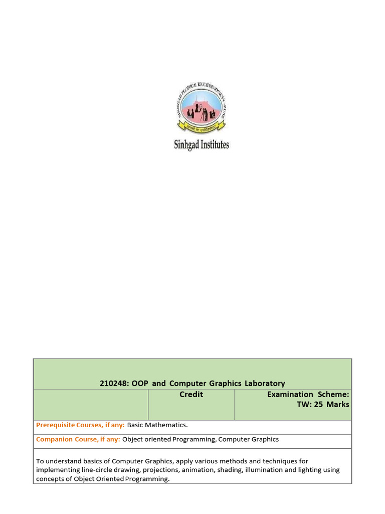 CG Lab Manual | PDF | Constructor (Object Oriented Programming ...