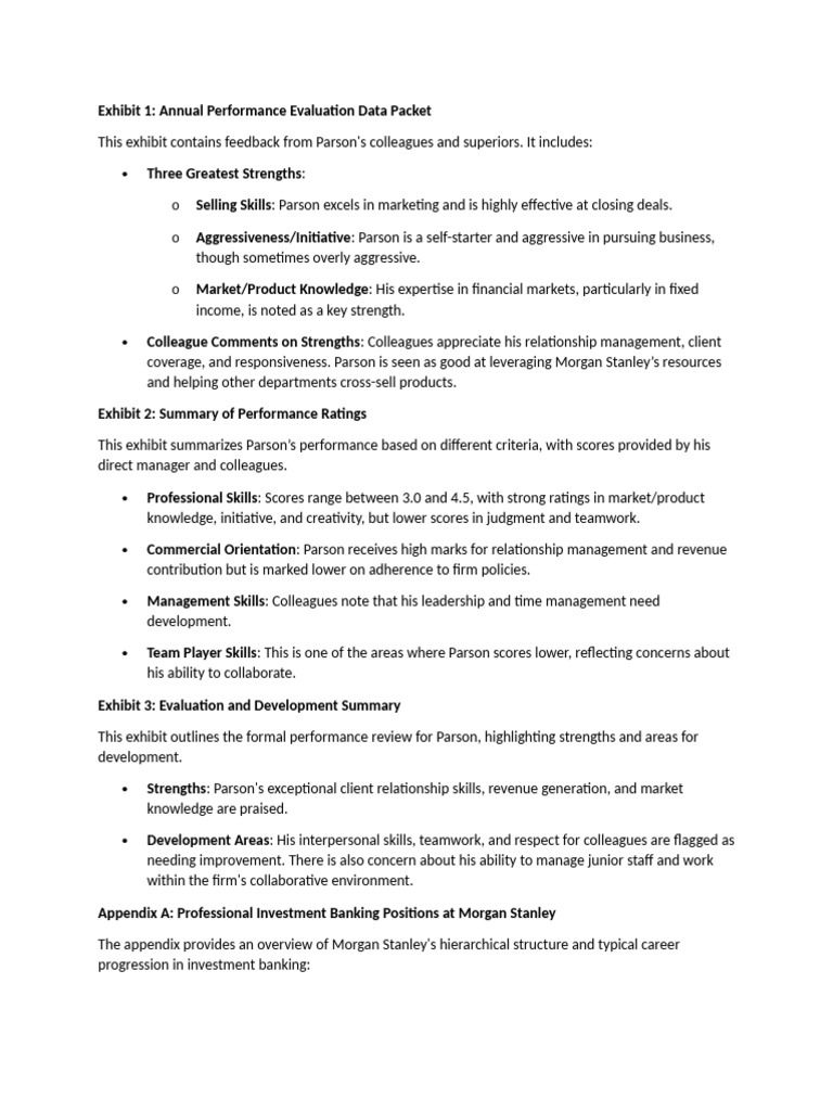 Morgan Stanley | PDF | Leadership | Performance Appraisal