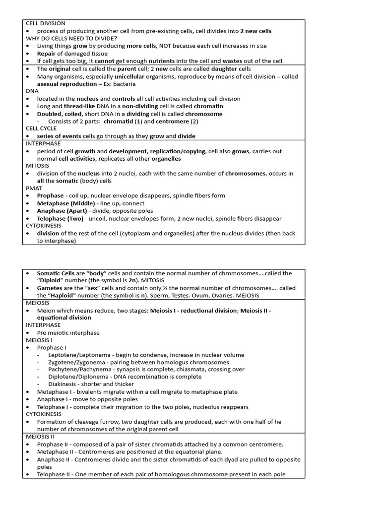 General Biology 1 (Lecture) | PDF | Meiosis | Mitosis