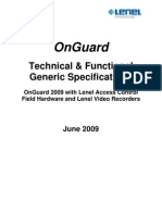 OnGuard 2009 Functional Specification RevA11