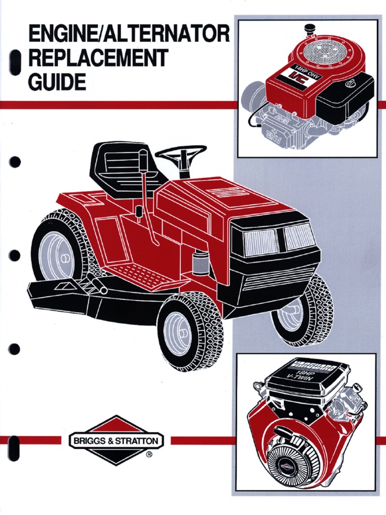 Briggs & Stratton Engine Alternator Replacement Guide (Shows Hookup Diagrams) Rectifier Switch