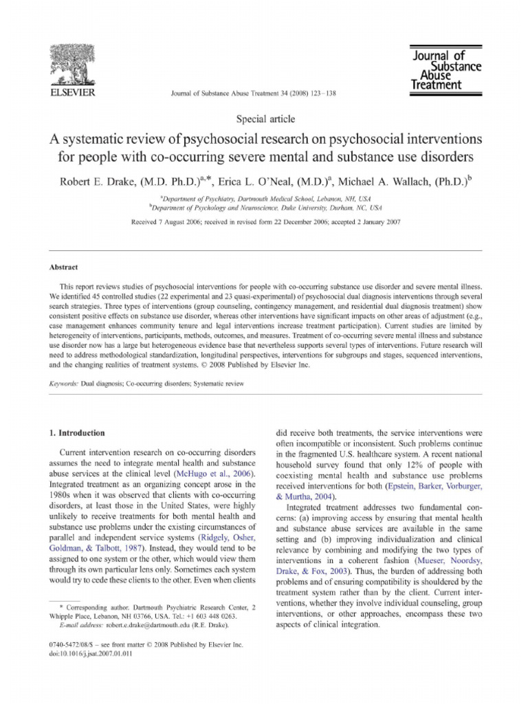 Psychosocial Research On Psychosocial Interventions For People With Co ...