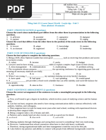 Tiếng Anh 12 I-Learn Smart World - Luyện Tập - Unit 3